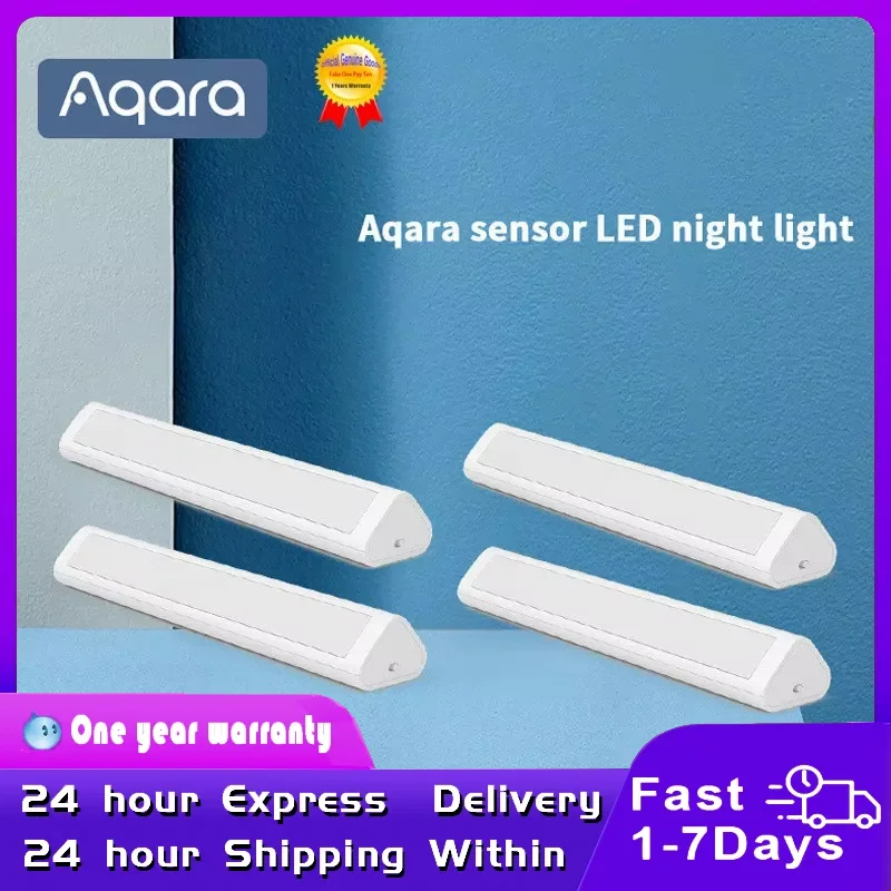 Aqara Induction LED Night Light Magnetic Installation with Human Body Light Sensor 2 Level Brightness 8 Month Standby Tim
