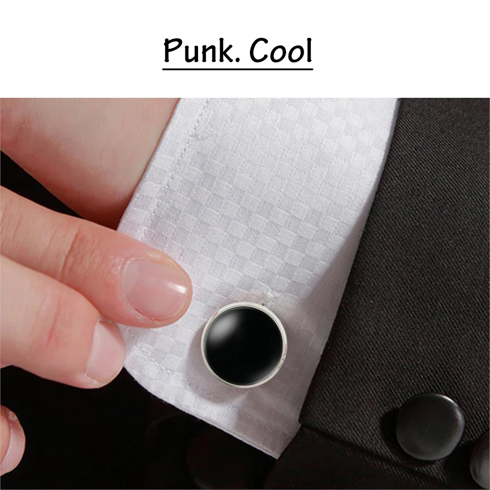 

Glass Cuff-Link Sleeve Button Round English Letter Sleeve Button All-Match Decorative Collar Sleeves Button for Man (L Letter Pa