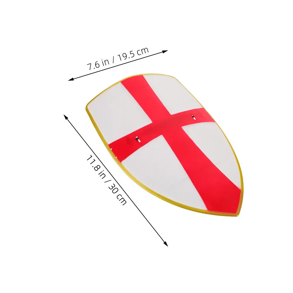 2 pezzi scudo medievale per bambini 11.79x7.66 plastica durevole gioco di ruolo regalo per ragazzi cavalieri costume accessorio