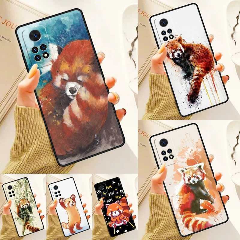 Red panda cute pattern Case For Samsung Galaxy S24 Plus S23 S20 S21FE Lite S22 Ultra Note 20 S8 S9 S10 Phone Coque