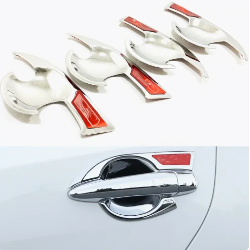 For Nissan Sentra Bluebird Sylphy 2020 -2023 Chrome Side Door Handle Bowl Cover Trim Car Styling Exterior Accessories