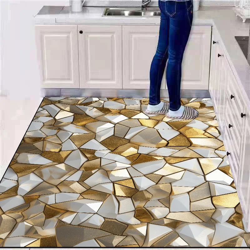 Kitchen Floor Mat Steps Water-Absorbing Oil-Absorbing Non-slip Carpet  Bathroom Decor Entrance Door Mat Living Room Rug Washable