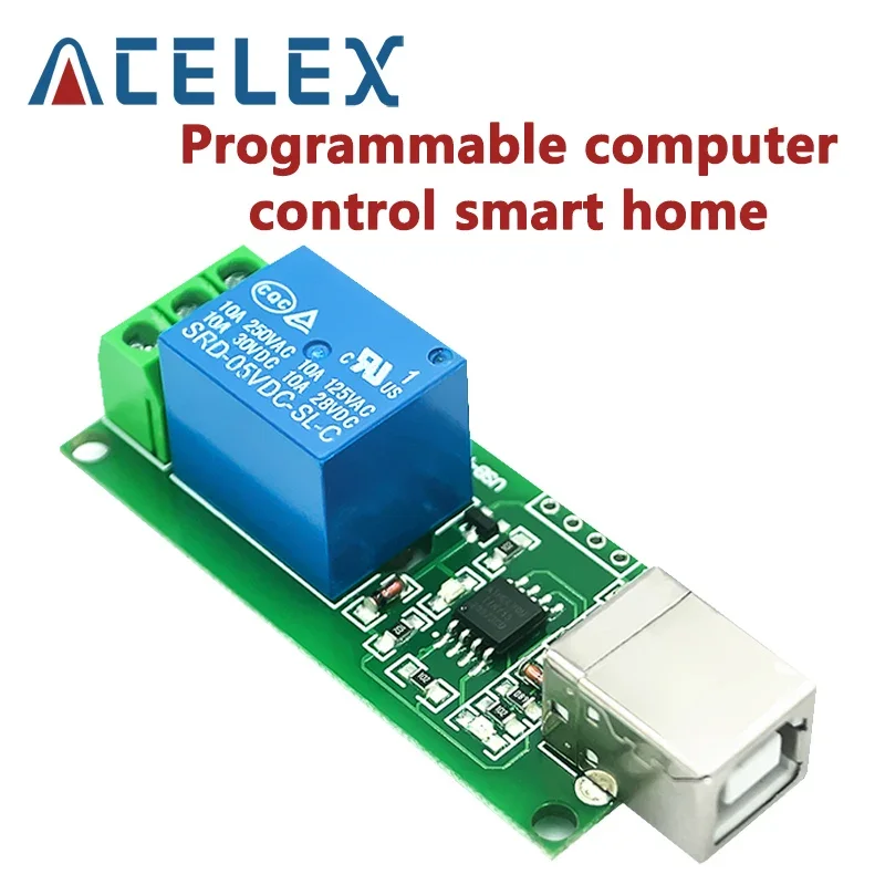 5V USB Relay 1 Channel Programmable Computer Control For Smart Home