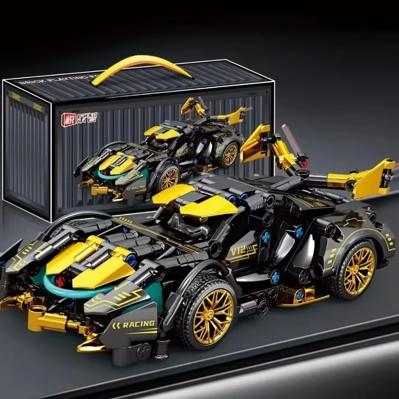 

Крутой спортивный автомобиль Lamborghini Cyberpunk, совместимый с Lego, детский подарок-головоломка, собранная модель игрушечного гоночного автомобиля. Строительные блоки