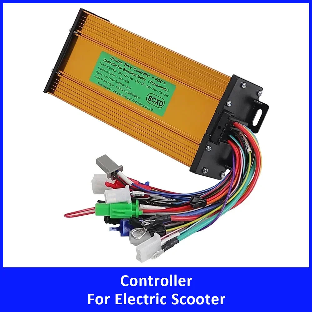 

Brushless Controller 36V-84V 1200W 1300W 1500W Sine Wave 34A-40A for Electric Scooter Motor Controller Regulating Parts