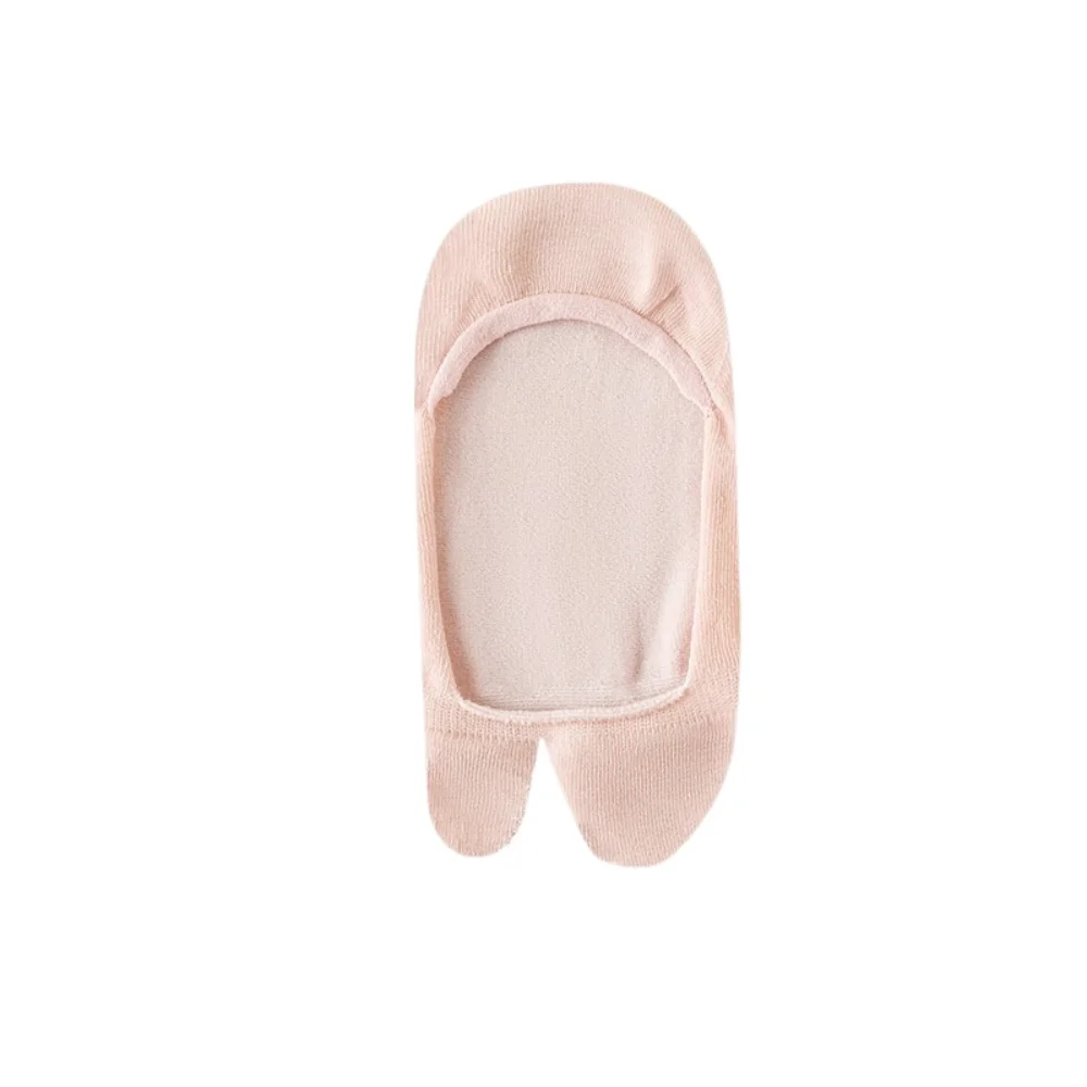 

Breathable Cotton Invisible Tabi Socks Low Cut Elastic Non-slip Two Toe Socks Thin Clog Hosiery Separate Toe Boat Sock Lady