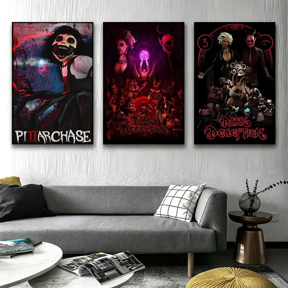Game Dark Deception Poster Poster HD printing Sophisticated Style Wall Art Home Decor For Bedroom Living Room Creative Gift