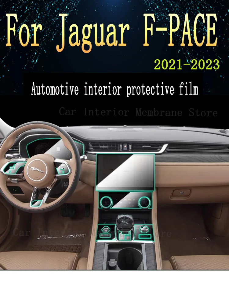 

For Jaguar F-PACE 2021-2023 Gearbox Panel Navigation Screen Automotive Interior TPU Protective Film Cover Anti-Scratch Sticker