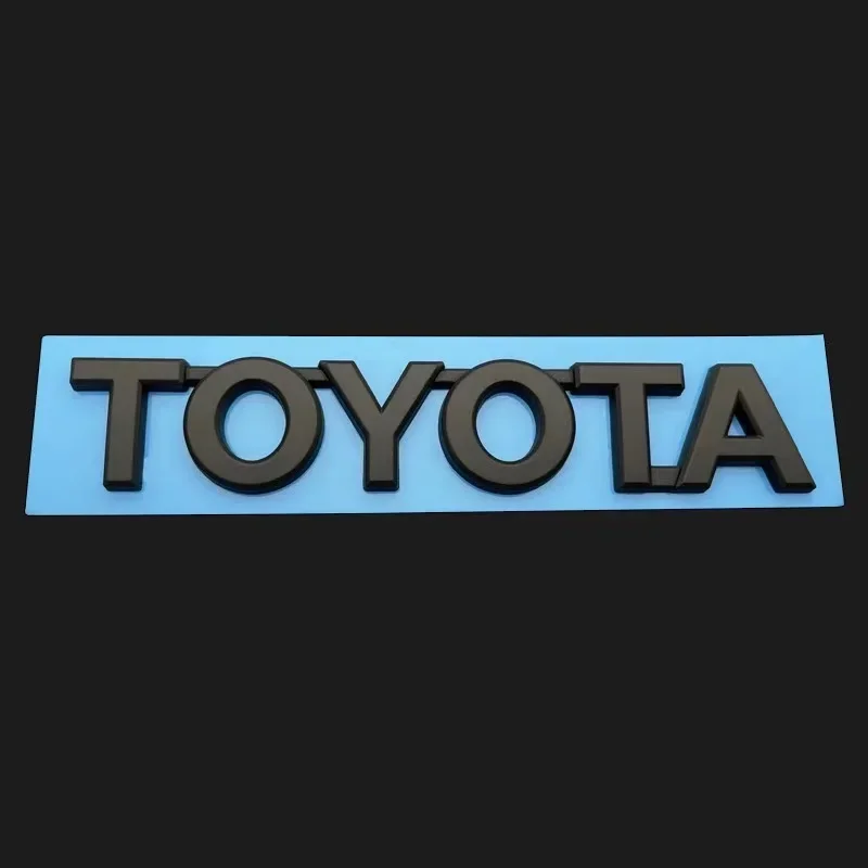 1pC 3D ABS TOYOTA Letters Emblem Rear Trunk Badge Nameplate Sticker Black Chrome Gold for Corolla Camry Yaris Highlander Hilux view 3