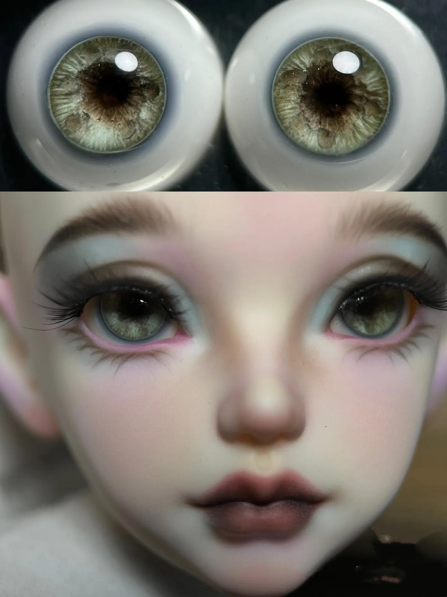 Colori Circle Resin Craft Eyes,Beauty 14mm BJD Doll Safety Eyeball 1 paio