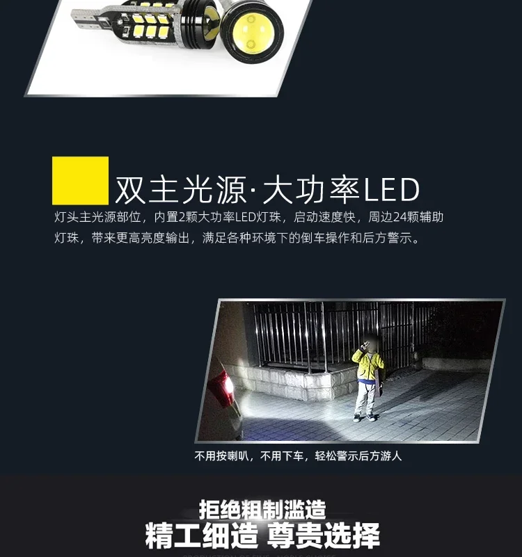ไฟถอยหลังรถยนต์ LED สำหรับ Toyota CHR 2018-2020 หลอดไฟเสริมสำหรับการปรับเปลี่ยน 12V 6000K