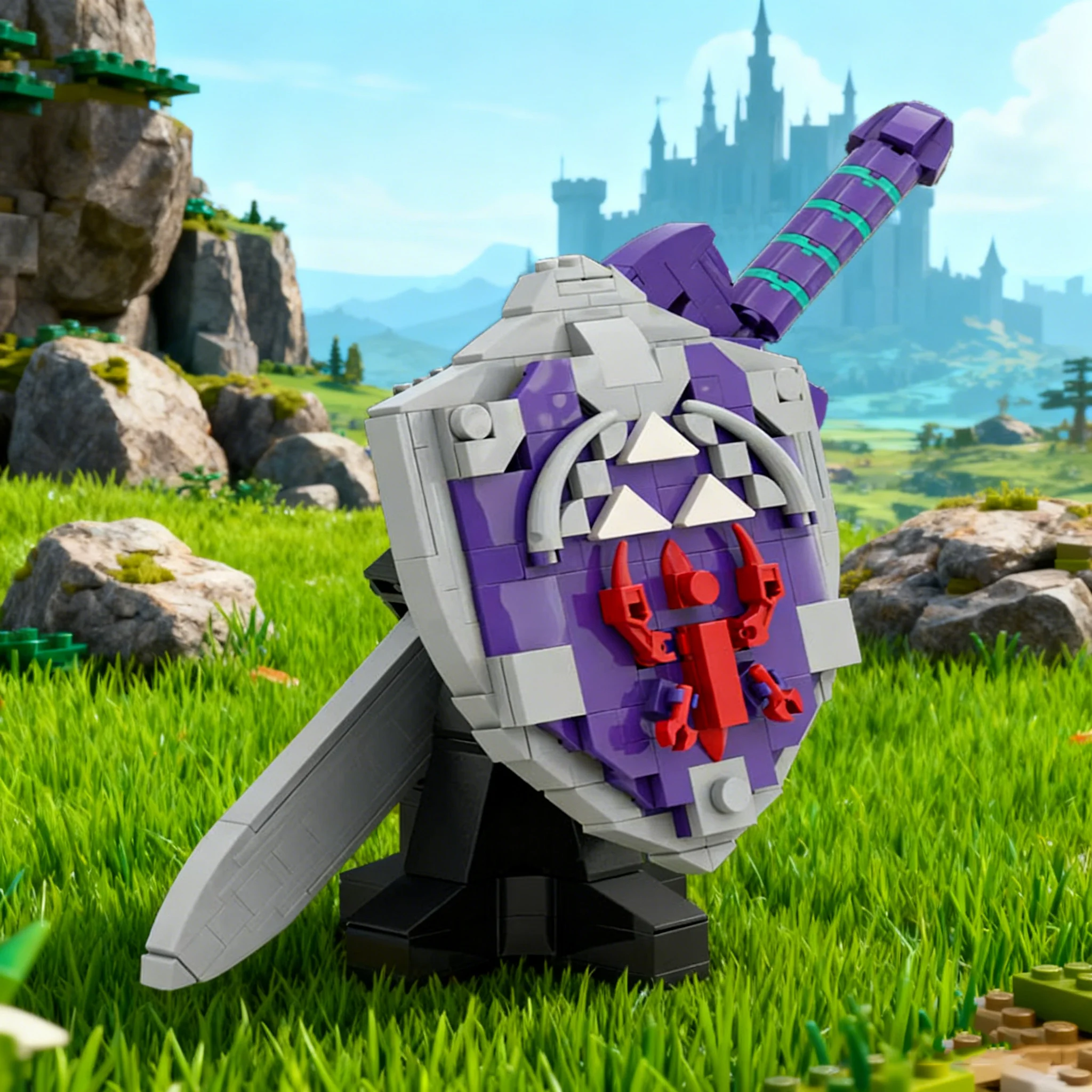 

MOC Items in Classic Games Kingdom's Tears Hyria Shield and Master Sword DIY Model Bricks Sets BuIlding Blocks Kid Toy Gift
