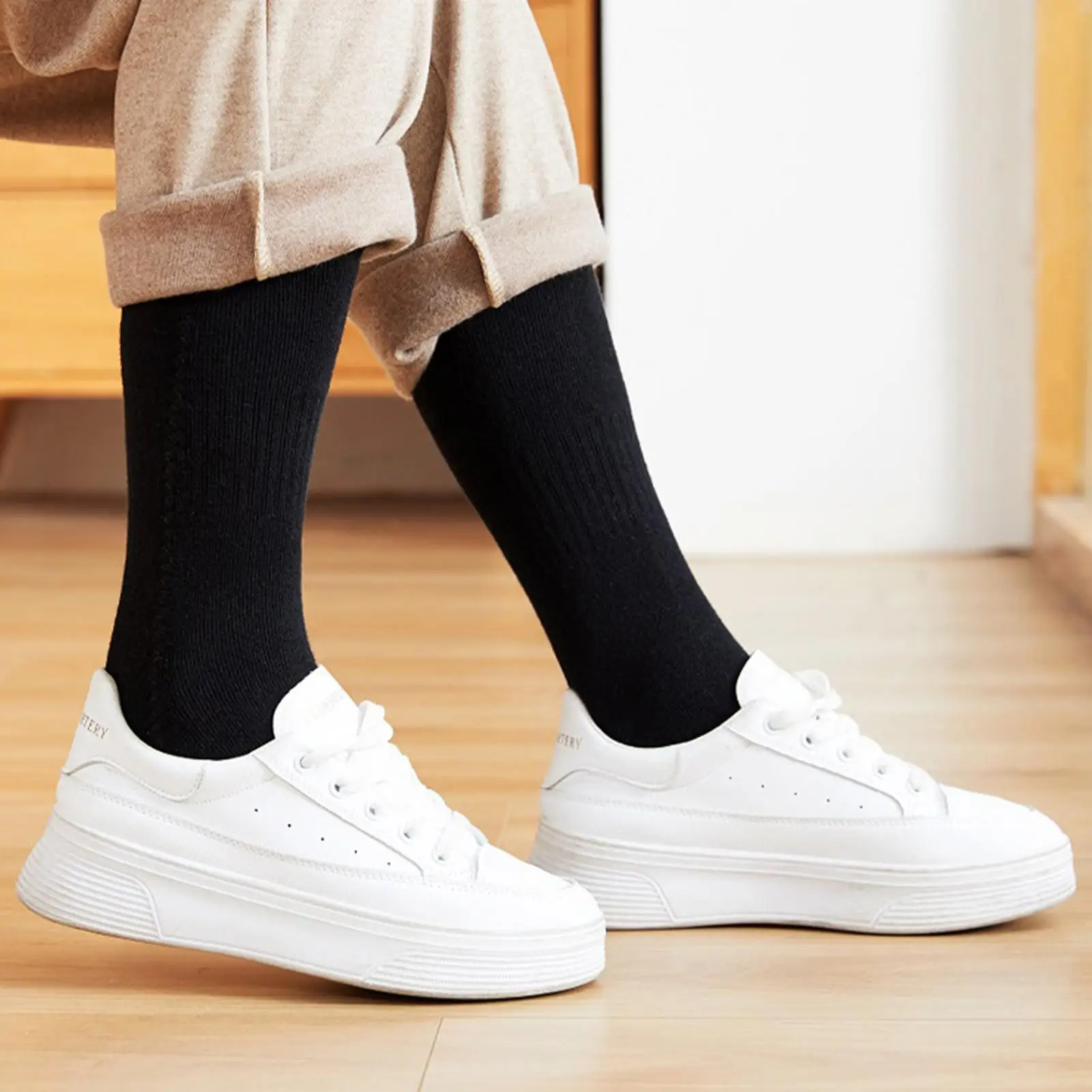 جوارب ساخنة 3 أوضاع قابلة للتعديل من القطن، جورب تسخين كهربائي قابل لإعادة الشحن للعمل والسفر والصيد والتزلج والمشي لمسافات طويلة