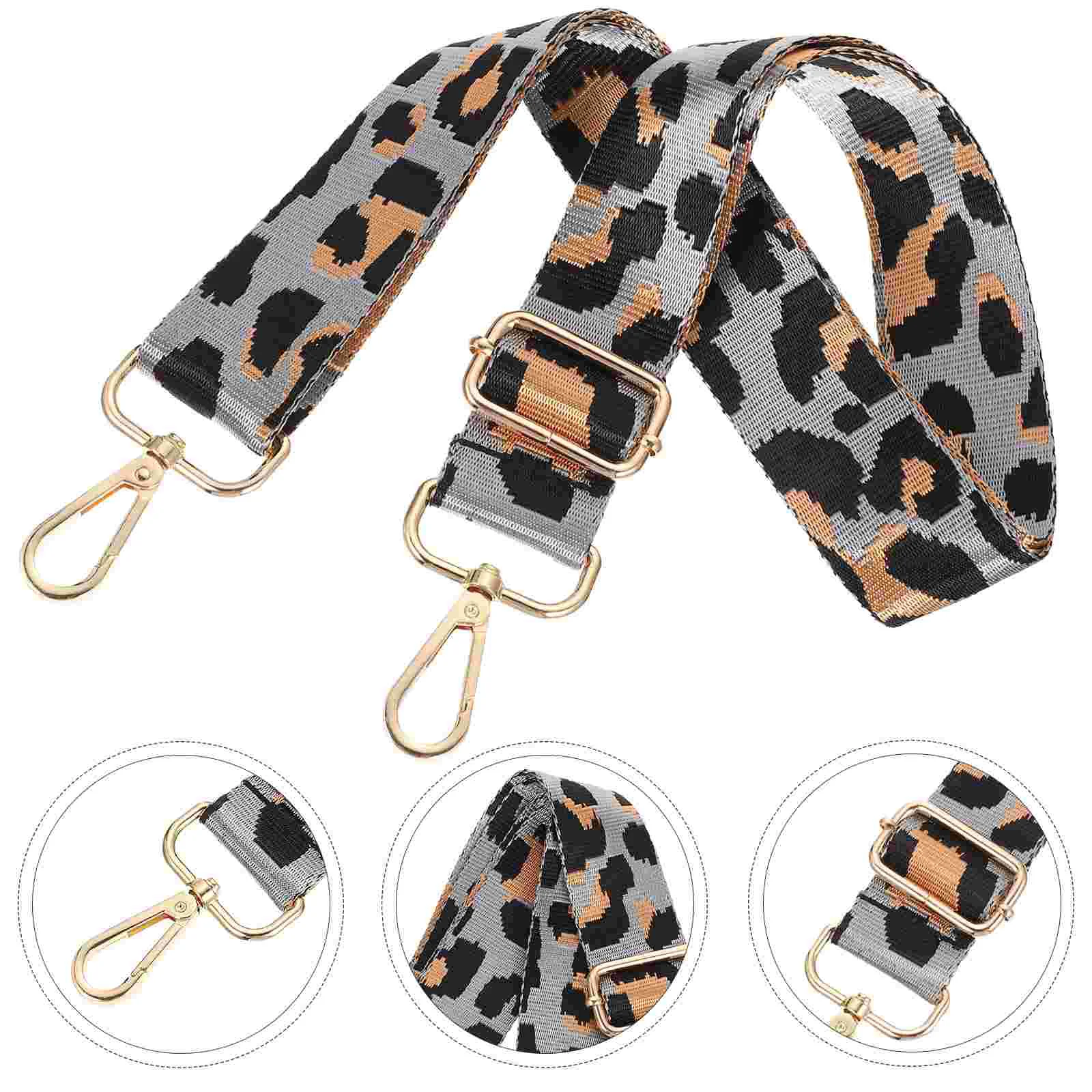 Womans Purses Leopard Print Adjustable Shoulder Straps Bag Replacement Crossbody for Miss Phone Bags Women