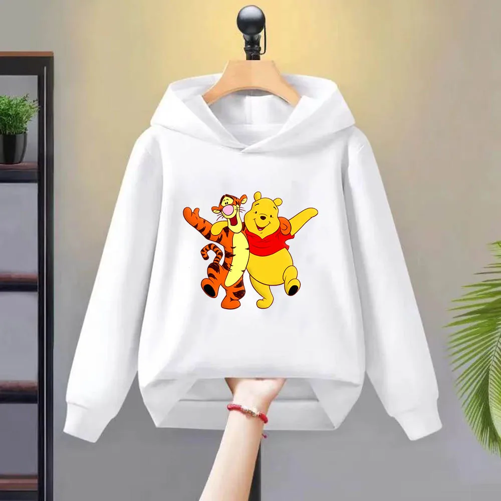 Suéter de tela suave para niños, top con estampado de dibujos animados, Winnie the Pooh, ropa cálida para las cuatro estaciones, Otoño e Invierno