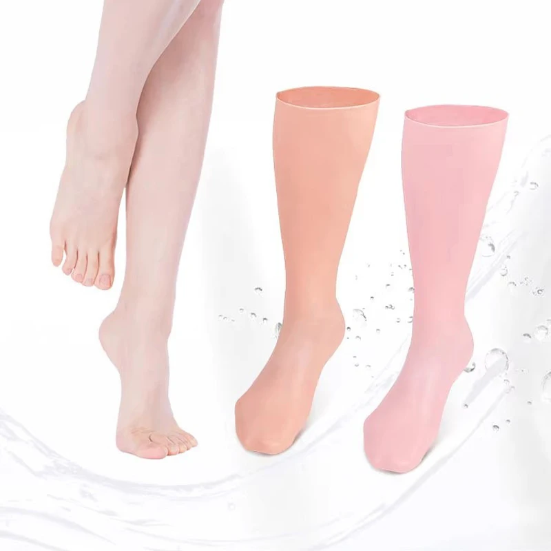 1Pair SEBS Foot Skin Care Socks Moisturizing Whitening Exfoliate Protectors Anti Cracking Reusable Soft Elasticity Socks