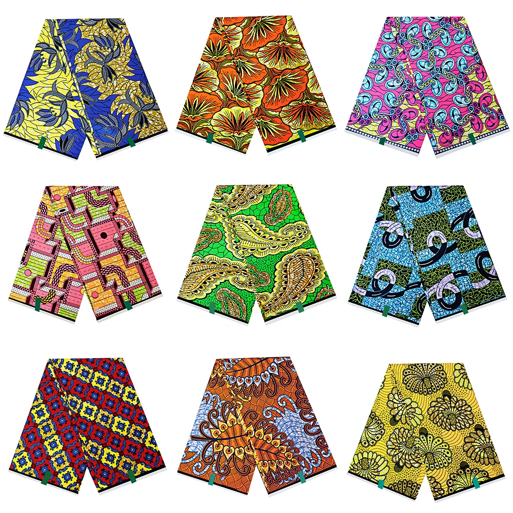 

New Comfortable Soft 100% Cotton Veritable Real Wax New Original African Wax Print Fabric Tissue Ankara Wax Fabric Nigeria Style