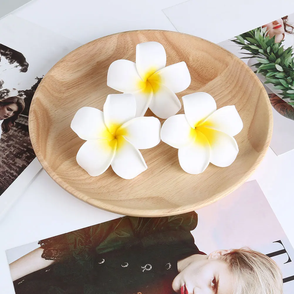 

24 Pcs Artificial Flower Hair Clips 8cm EVA Metal Beach Travel Accessories Stylish Floral Headpiece Boho Barrettes Hair Styling