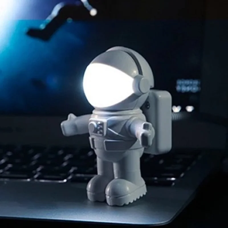 USB Night Light LED Astronaut Lamp Desk Lamp Flexible LED Nightlight 5V Reading Table Light Space Man Decoration Lamp For Laptop