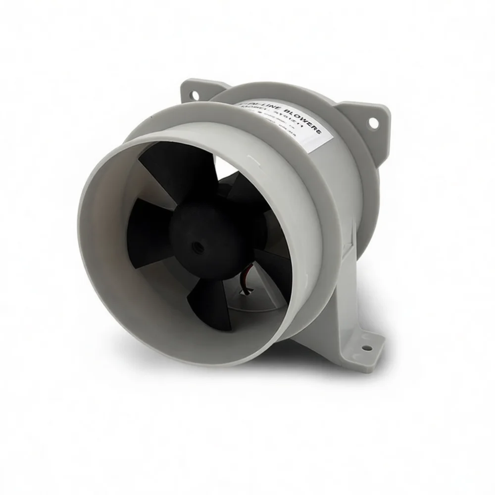 Marine Boat RV Inline Blower Fan 12V DC Ventilation Exhaust Duct Circular Pipe System Airflow Cooling Blower Accessory