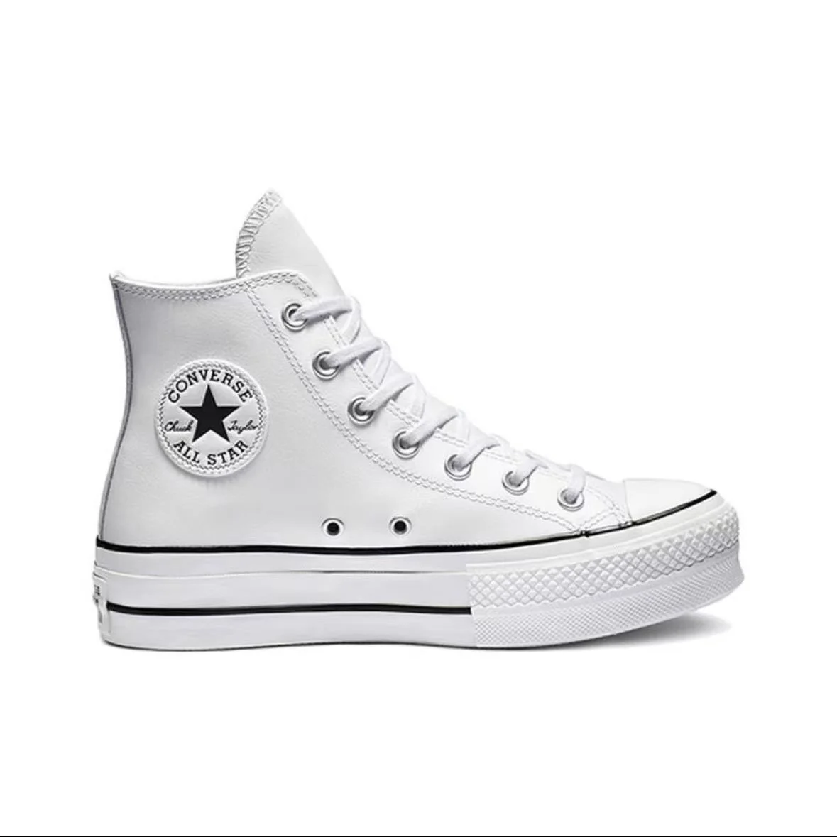 Converse Chuck Taylor All Star Platform Clean Men and Women Skateboarding Shoes High-top Outdoor Canvas Shoes