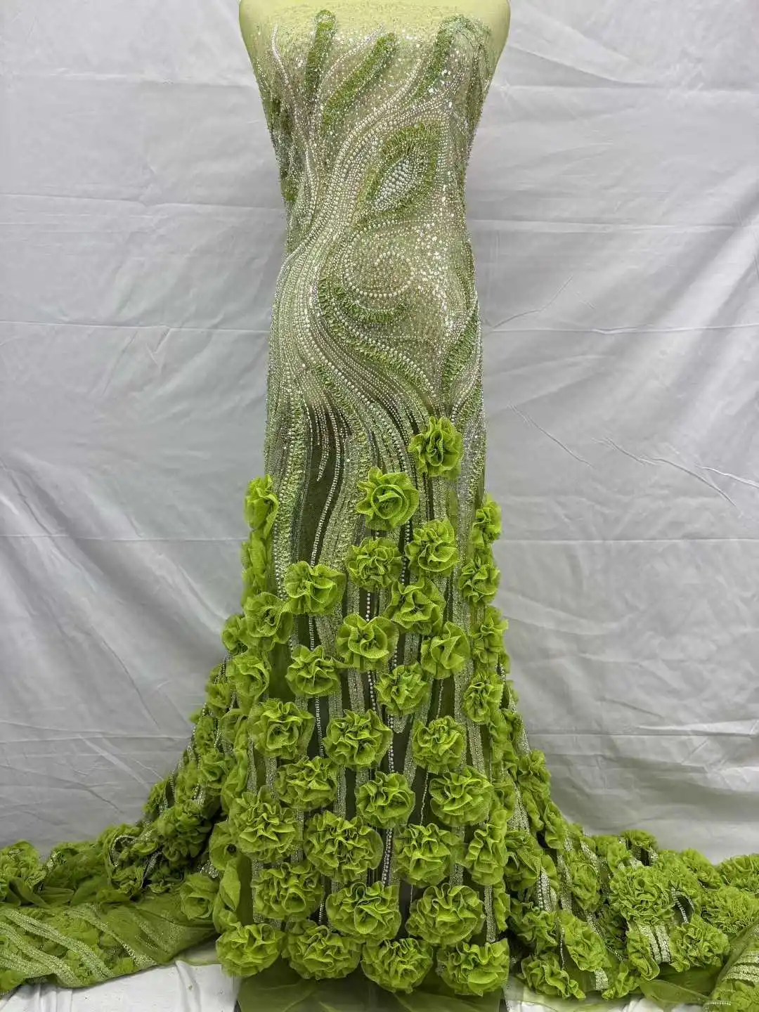 

Элегантные вечерние платья для женщин из африканской нигерийской ткани с бисером, 3D-цветами, роскошными французскими пайетками и сетчатым кружевом, коллекция 2026 года