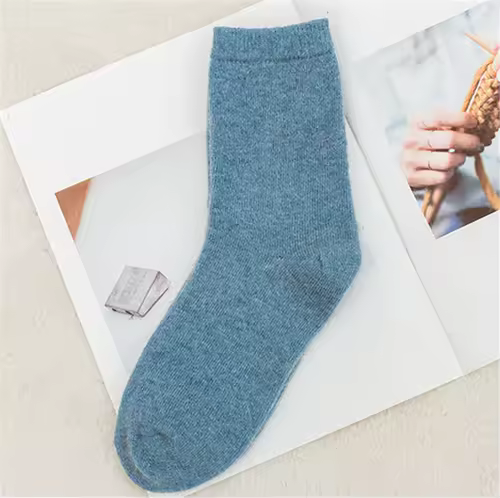 Sock Leisure Ankle Crew Fuzzy Autumn Winter Rabbit Fur Women mid-calf Thickened Warm Soft Wool Socks 8W96 - Image 9