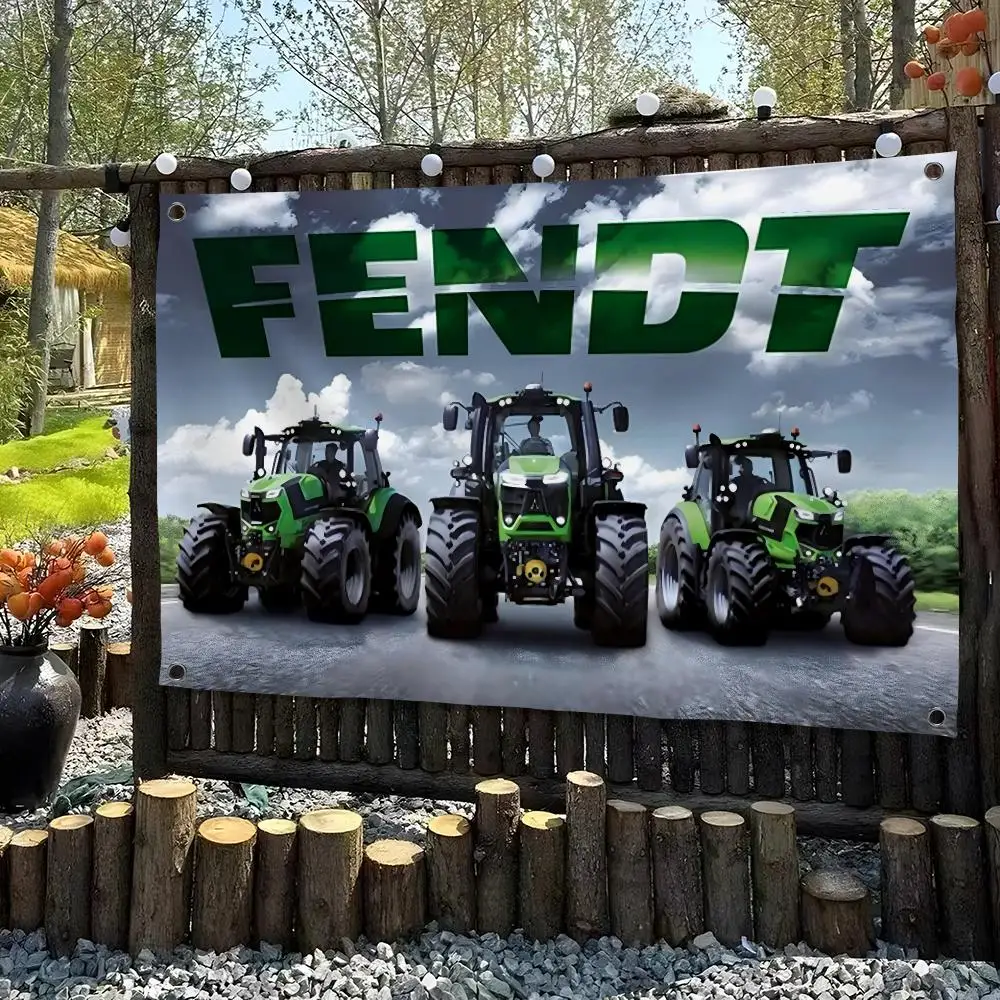 F-FENDTS Germany Agriculture Tractor Flags Custom Wall Hanging Background Art Banner For Bedroom Home Living Room Outdoor Decor