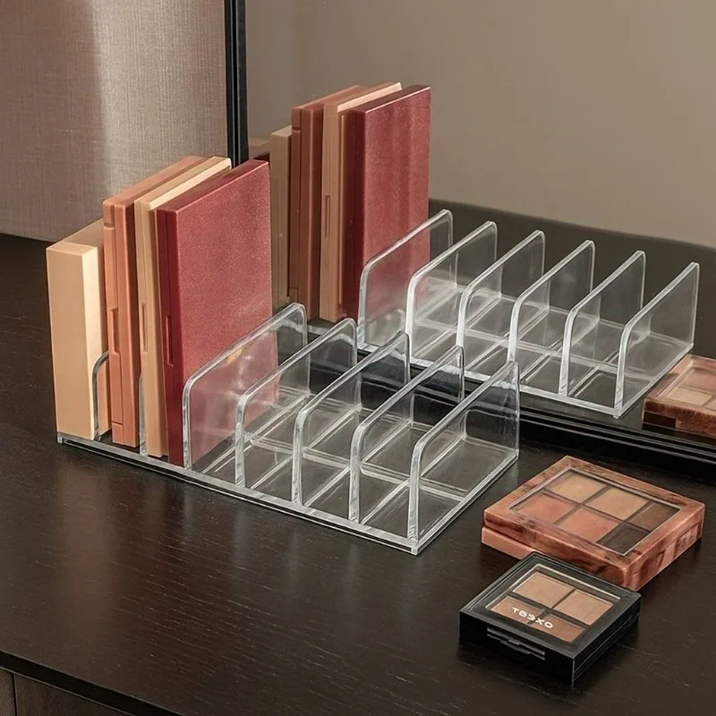 صندوق منظم المكياج مكون من 7 أقسام، رف تخزين شفاف، عرض متعدد الخلايا، مستحضرات التجميل، ظلال العيون، موفر للمساحة، رف تخزين متين #3