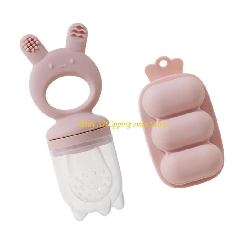 23GD Silicone Feeder For Baby With Freezer Tray Mold for Freeze Puree Breastmilk Molds for Baby Teething