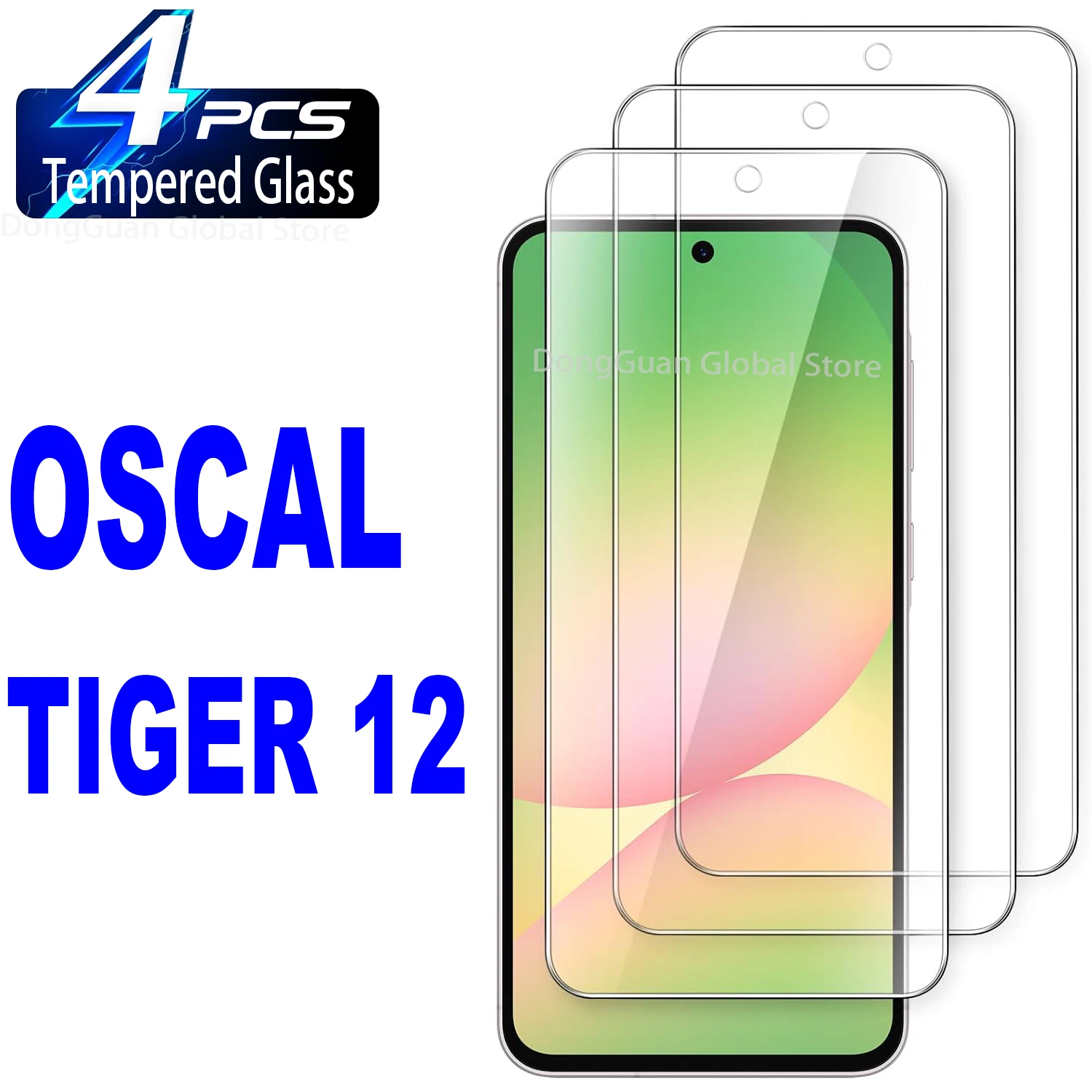 

1/4Pcs Tempered Glass For Blackview OSCAL TIGER 12 Screen Protector Glass Film