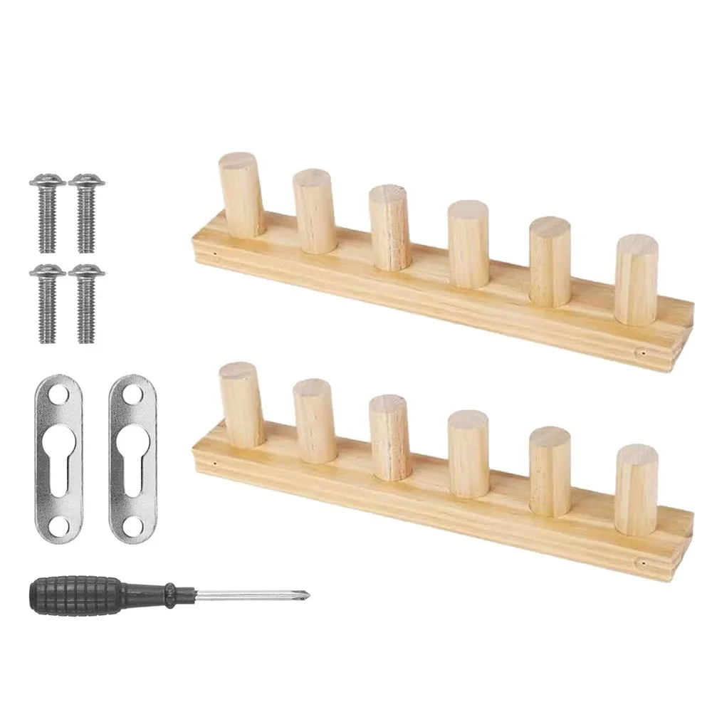 

12 Pegs Chunky Knitting Blanket Loom 2 Boards Modular Design Wooden Knitting Loom Kit Detachable Easy Assembly