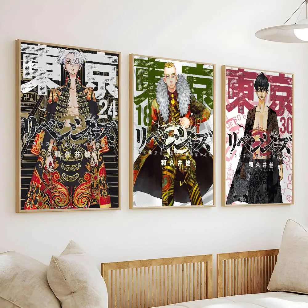 Affiche de dessin animé Tokyo r-vengers, autocollant mural étanche imprimé de haute qualité pour décoration de Bar et de salon, cadeau