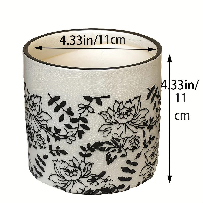 1pc Chinese-style Ceramic Flower Pot Gardening Supplies Planter Plant Pot