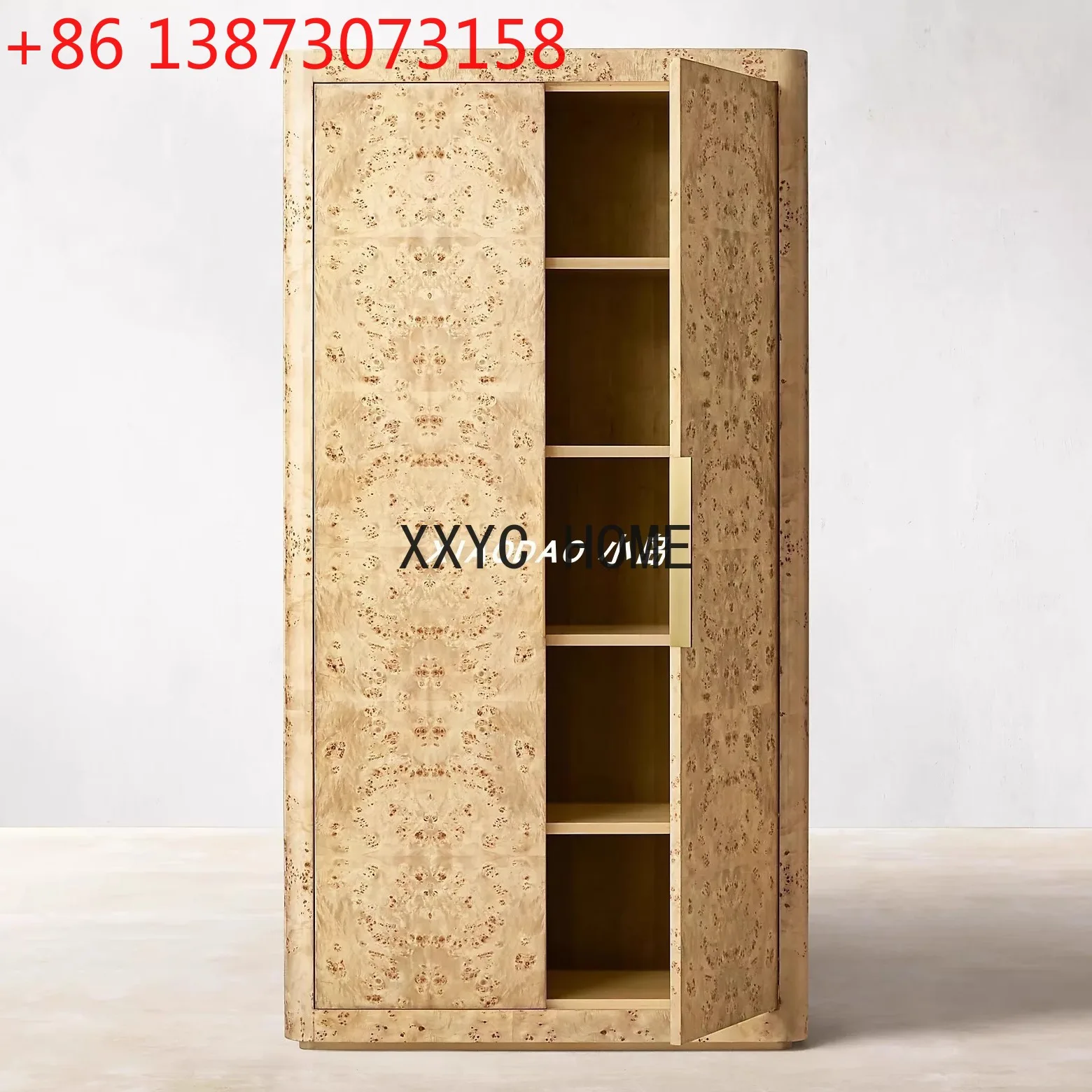 

North American Country Solid Wood Tumor Bark Wardrobe