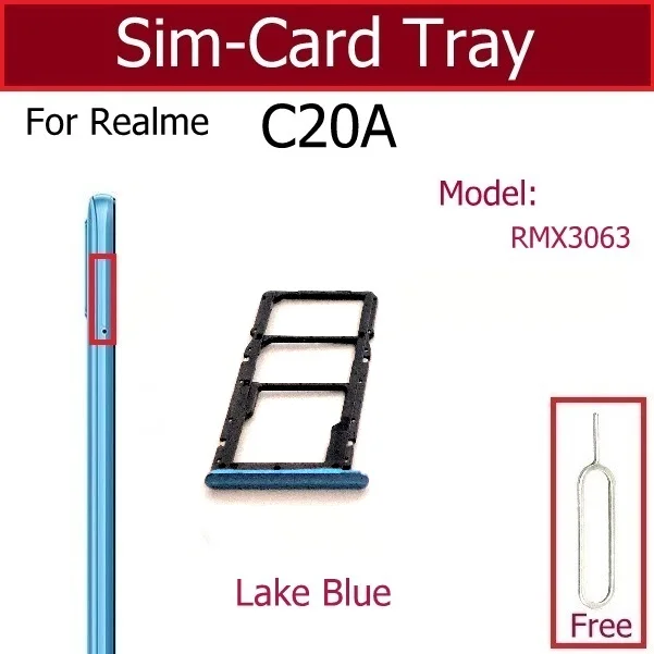 SIM Card Tray For OPPO Realme C20 C21 C25 C21Y C25Y C25S C20A Sim Card Slot Tray Holder Adapter Replacement Parts