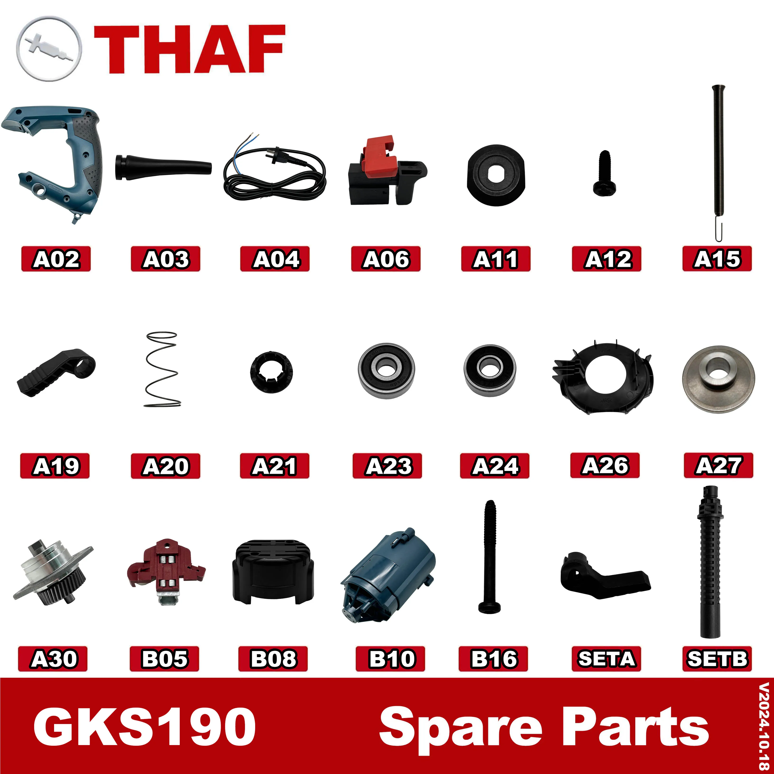 Replacement Spare Parts Accessories For BOSCH Angle Grinder GKS190