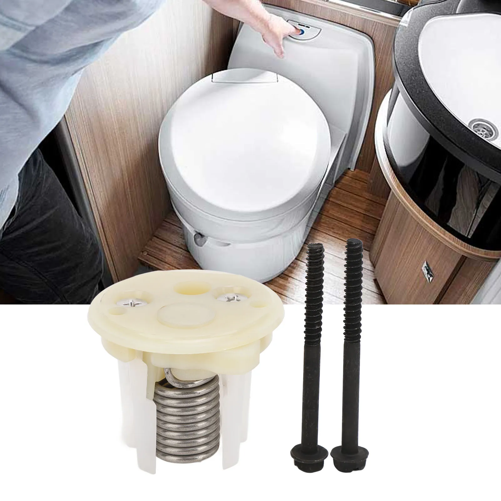 Toilet Spring Cartridge Kit  Performance Easy Installation ABS Plastic RV Spring Cartridge Kit for Traveler Toilets