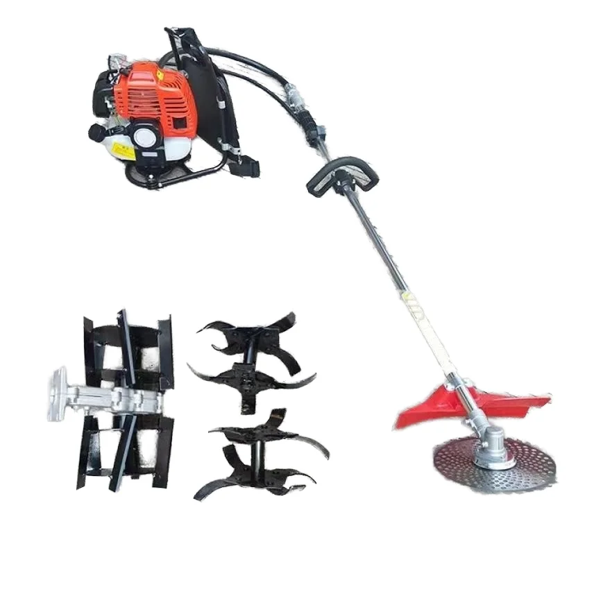 Backpack Side-hung Lawn Mower Two-stroke 1400W 100mm Max Cutting Height Grass Cutting Brush Cutter Agricultural Reclamation