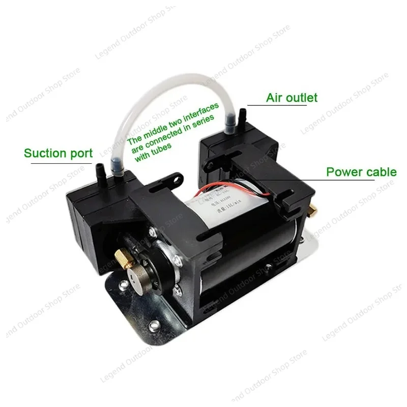 12V 220V High Pressure Vacuum Pump Dual Head Diaphragm Mute Beauty Tool Micro Air Pump