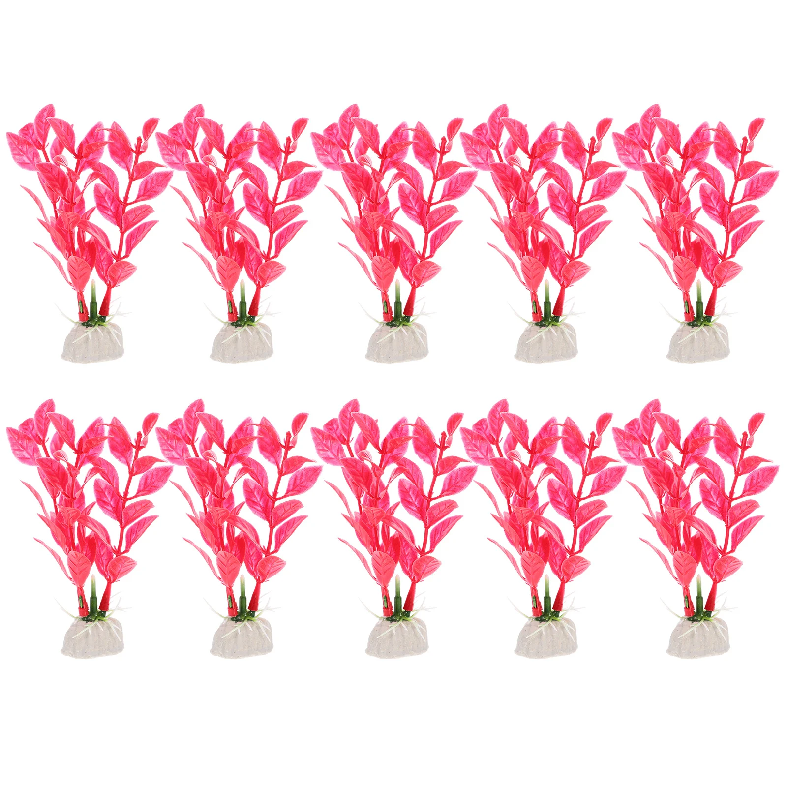 

10Pcs Fake Aquarium Plants Plastic Fish Tank Decoration Accessories Exquisite Aesthetics No Easy to Fade Aquarium Decoration