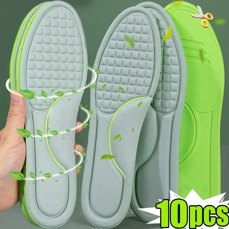 Memory Foam Orthopedic Insoles for Men Women Deodorizing Insole Shoes Sports Absorbs Sweat Soft Antibacterial Shoe Accessories