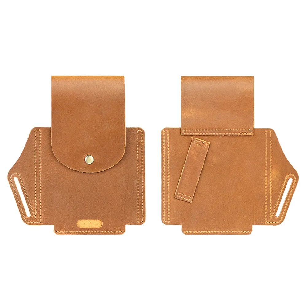 AIGUONIU Echt leer Mannelijke heuptas Telefoonzakje Zakken Heuptas Crazy Horse Lederen Man Buitensporten Riem Heuptas