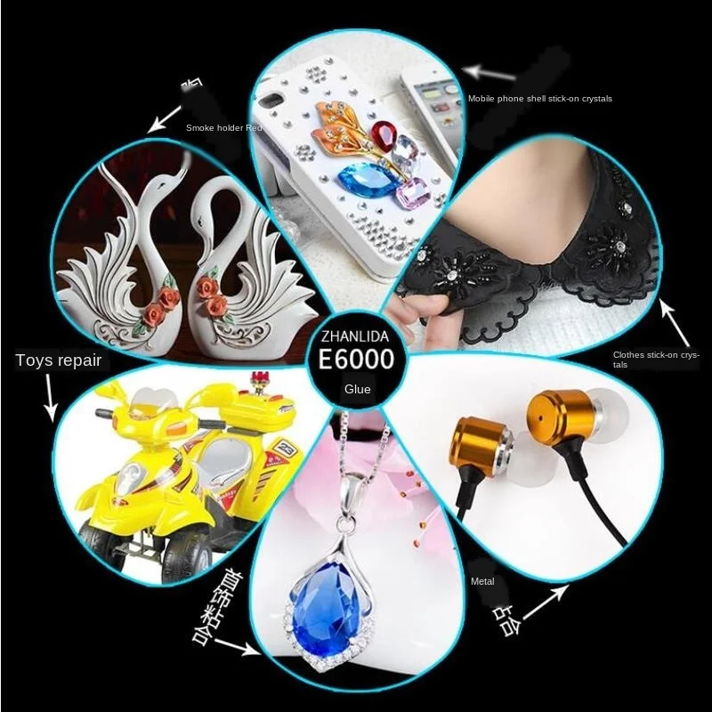 超強力で防水性のある液体接着剤,1ピース,E-6000,日曜大工用,ジュエリー接着,ダイヤモンド塗装,速乾性ユニバーサル接着剤