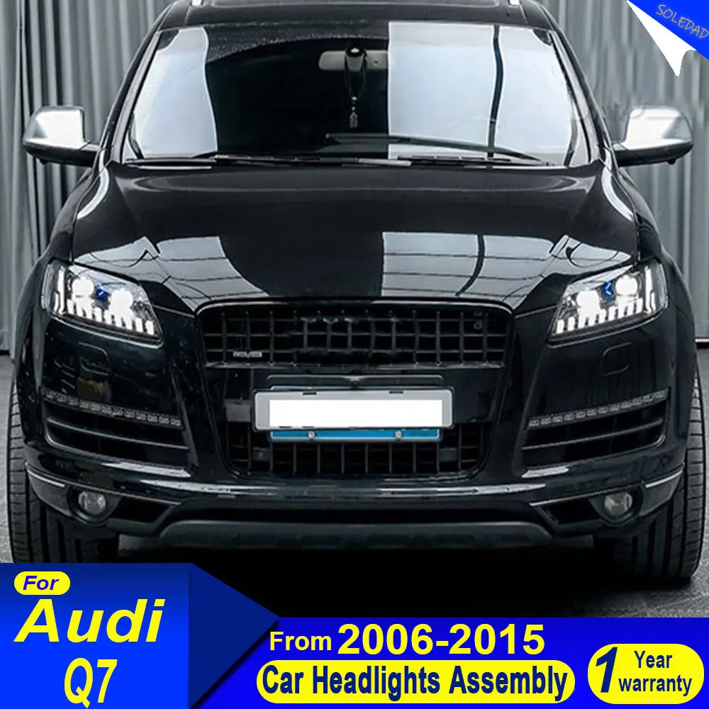 

Car Lights for Audi Q7 Headlight 2006-2015 Q7L HeadLamp Drl Projector Lens Accessories Assembly Turn signal Plug and play