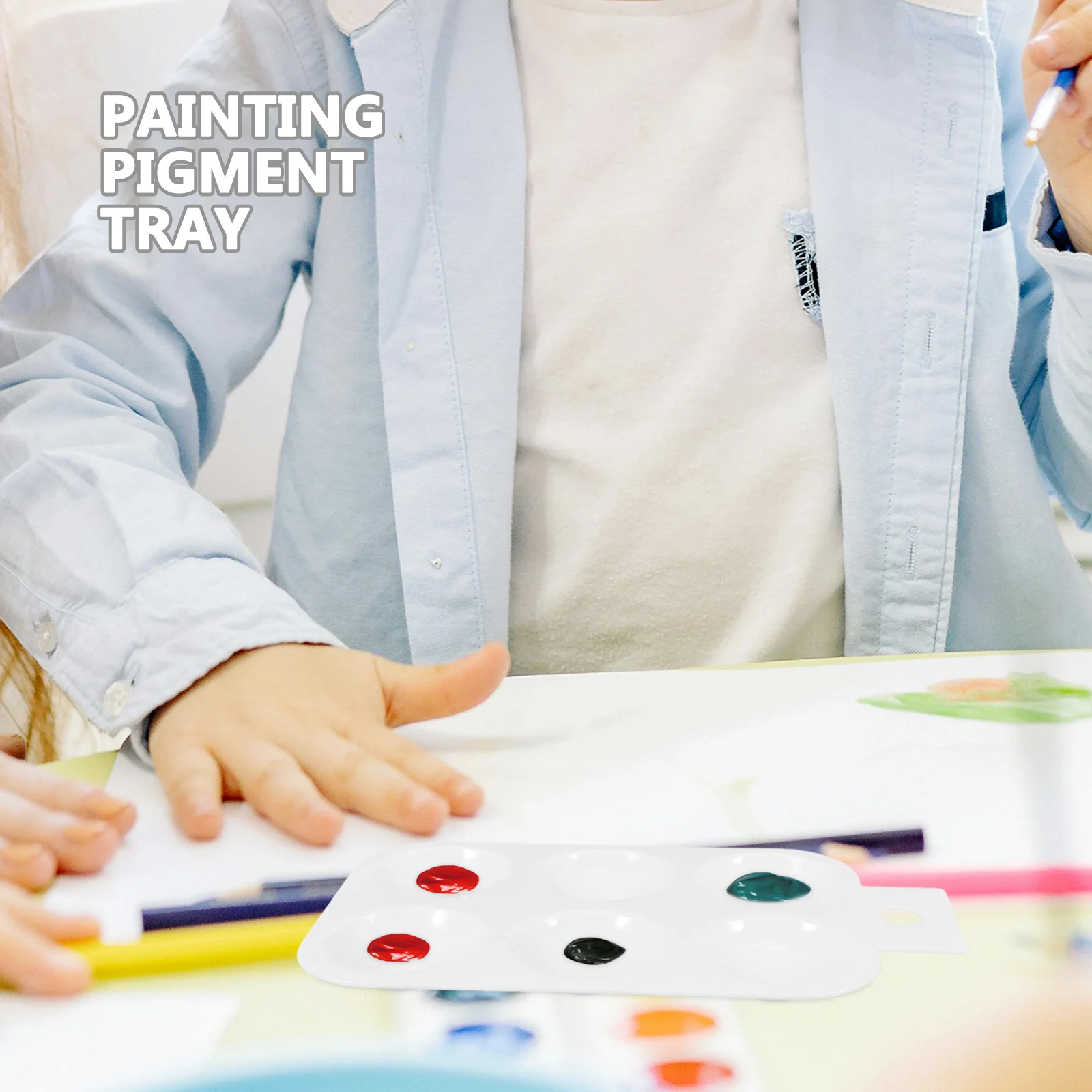

6Pcs Plastic Paint Palette 6 Well Rectangular Watercolor Mixing Tray for Kids DIY Craft Painting Paint Mixing Palette