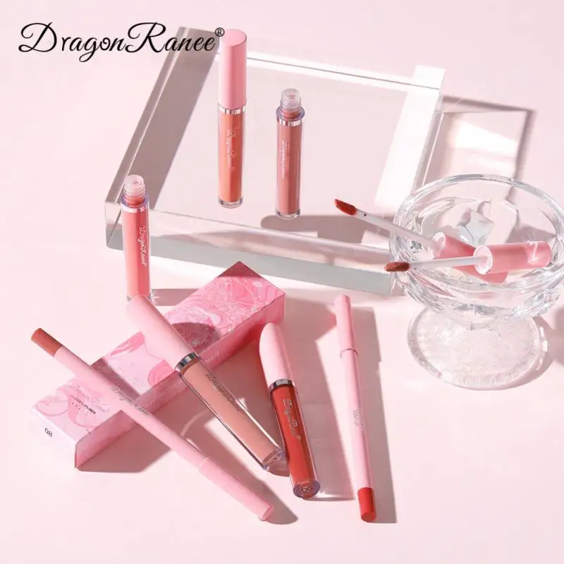 1/3/5SETS Lip Liner Not Fade Matte Color Lipstick Makeup Lip Glaze Sweatproof Texture Is Fine Modified Lip Liner Set