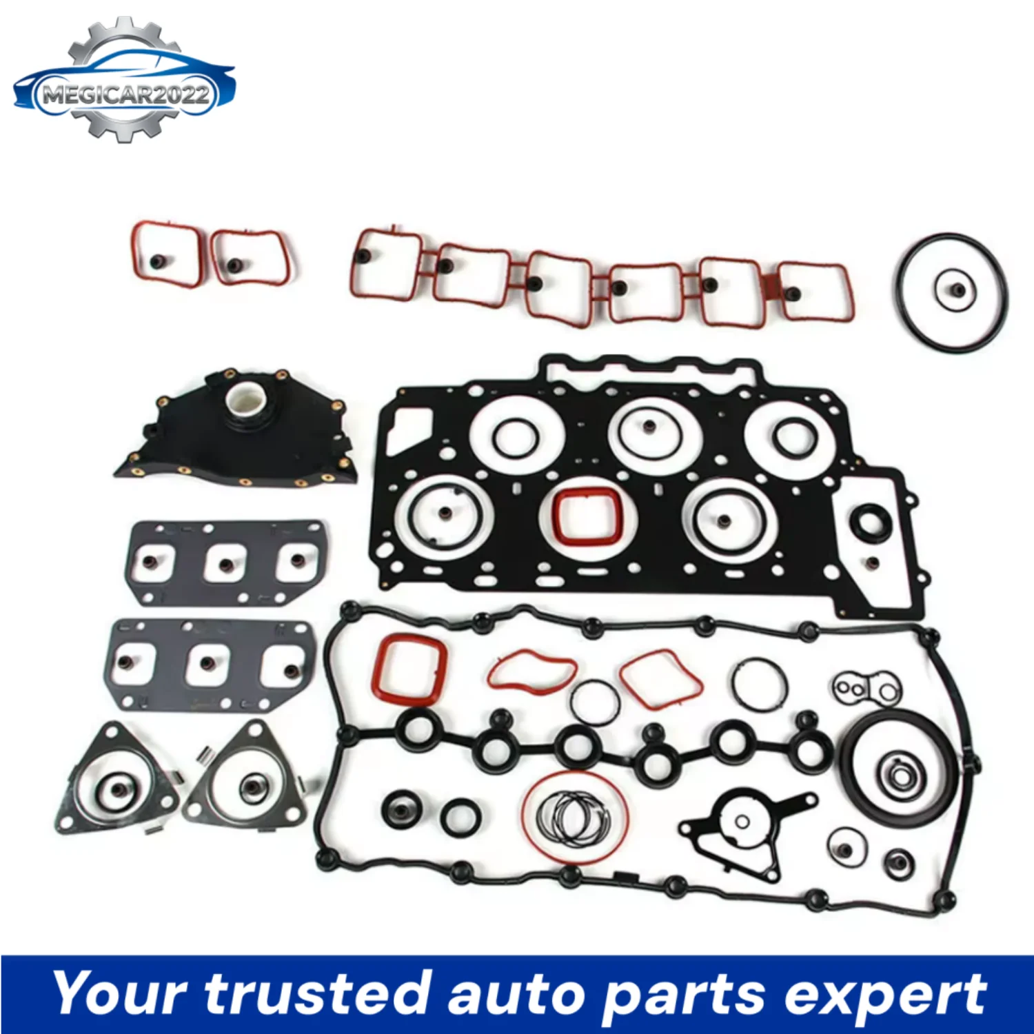 Juego Completo de Juntas para Motor, Kit de Reconstrucción para 3.6 L CDVA BHK, Compatible con Volkswagen Passat CC, Phaeton, Passat, Touareg, Audi Q7 3.6L GAS