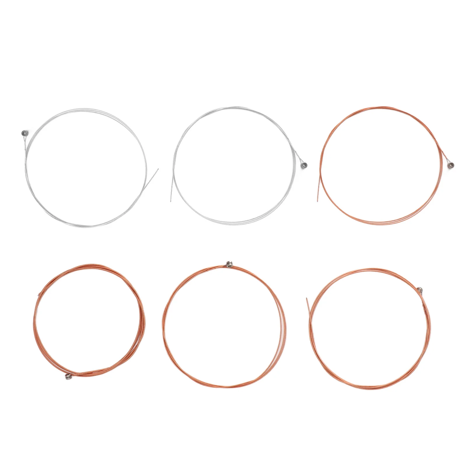 6Pcs Acoustic Guitar Strings Set Metal Replacement Accessories for Beginners Players Musicians