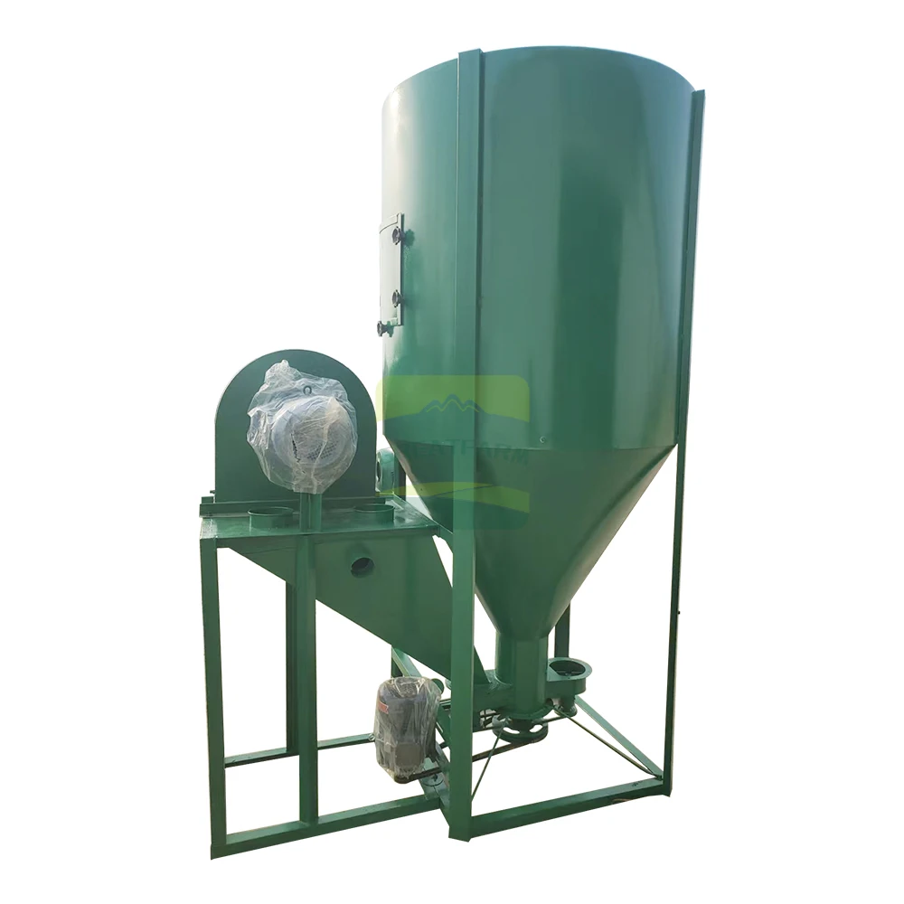 New Farm Use Vertical Feed Crusher Mixer Machine Engine with Electric Start Metal 500 KG/Hour Capacity